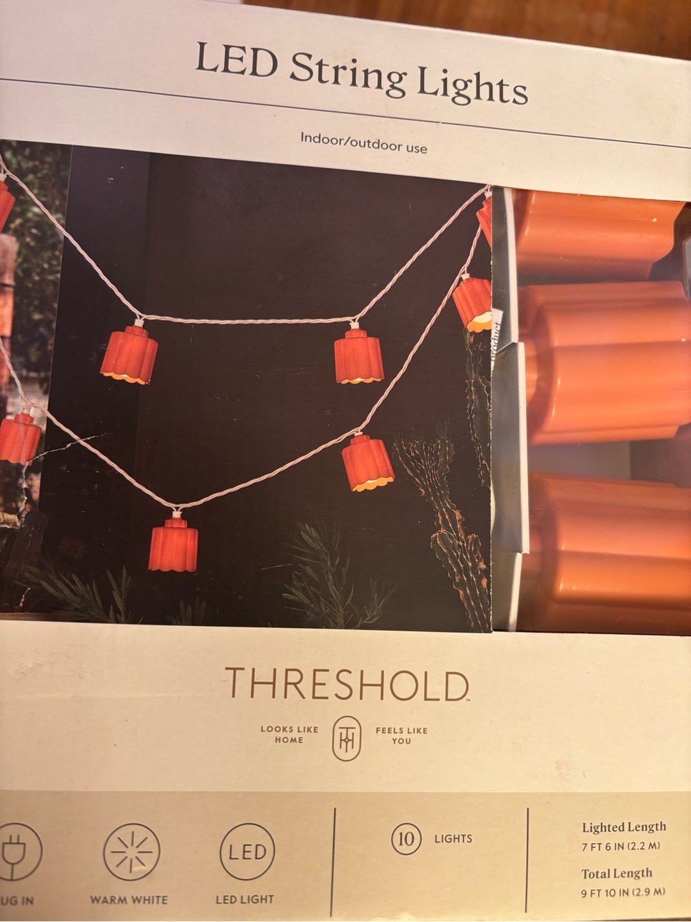 Threshold Orange LED Lantern String Lights